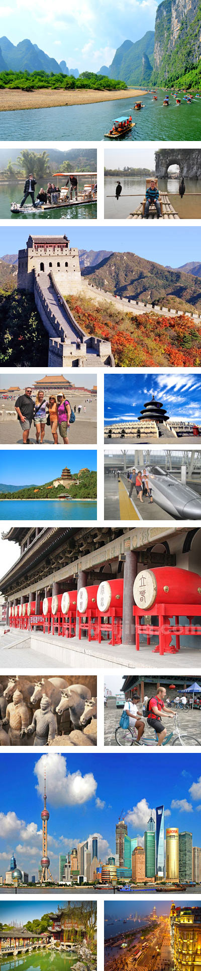 10 Days China Tour to Beijing, Xian, Guilin, Shanghai 10 Days China Tour to Beijing, Xian, Guilin, Shanghai